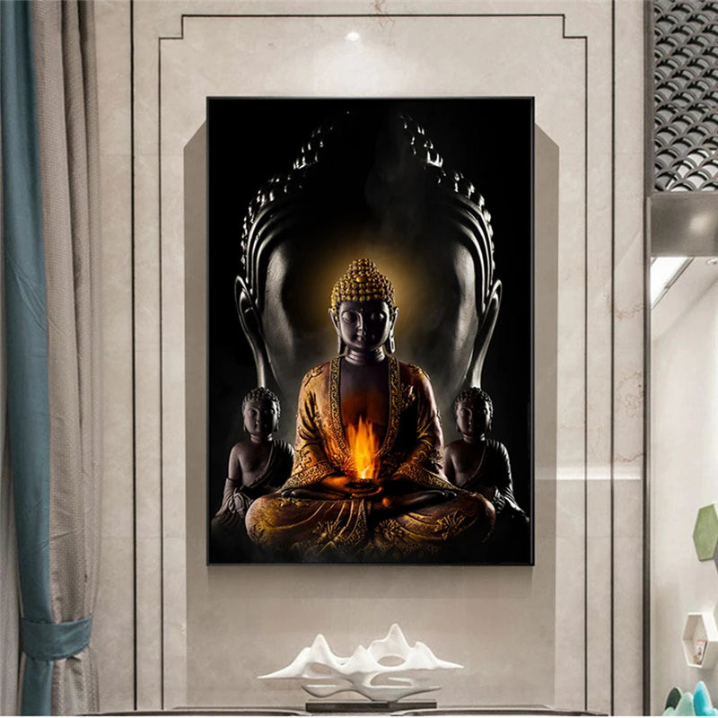 God Buddha Canvas Prints