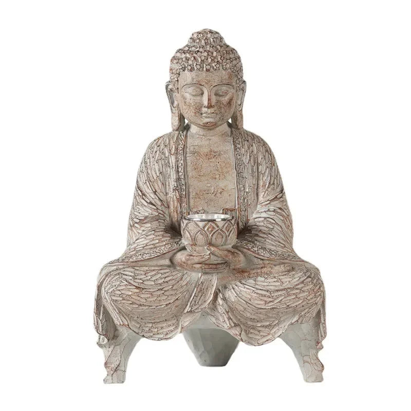 Solar Lights Decorative Buddha Statue Outdoor