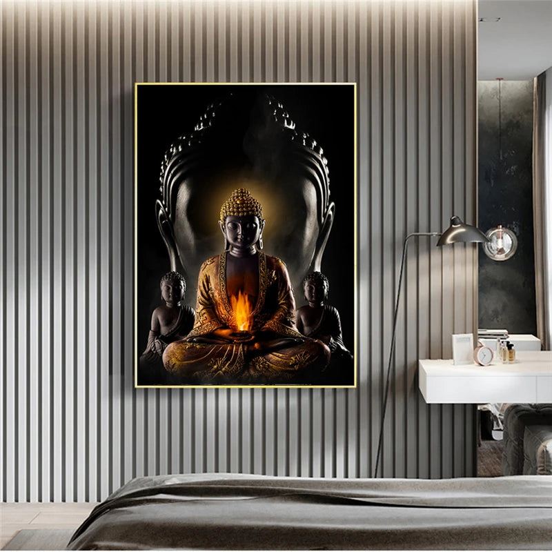 God Buddha Canvas Prints