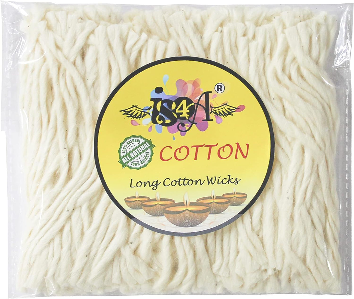 Indian Puja Cotton Wicks Handmade (Diya Batti) (100pcs)