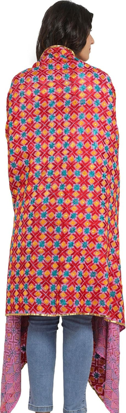 Indian Phulkari Dupatta