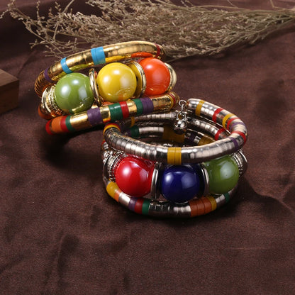 Natural Stone Bangles Female Gold/Silver