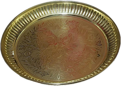 Indian Brass Aarti Puja Plate