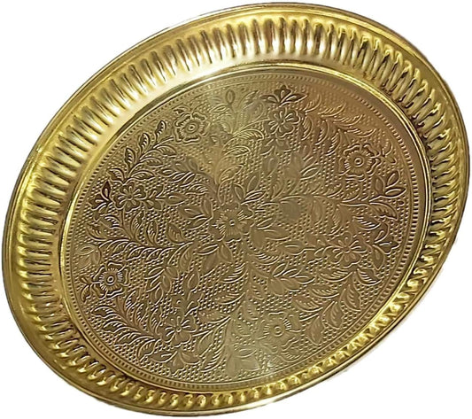 Indian Brass Aarti Puja Plate