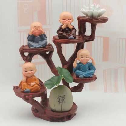 Kungfu Little Monk Sculpture