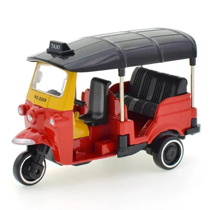 1:43 Scale Metal Alloy Classic Tuk Tuk Taxi Bangkok India Tricycle Taxi Car Model Toy Diecast Vehicles Toys for Collection Gifts