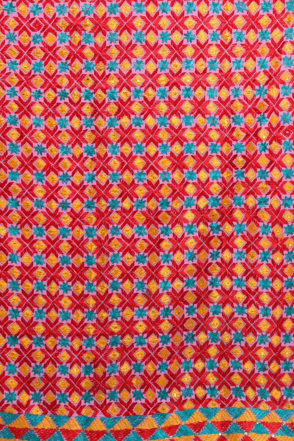 Indian Phulkari Dupatta