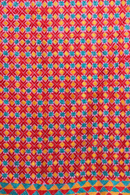 Indian Phulkari Dupatta