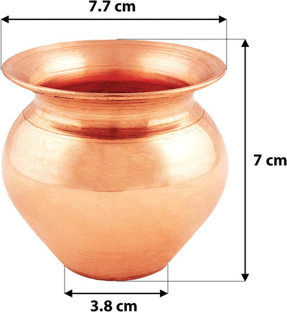 Indian Pure Copper Kalash (Lota for Puja)