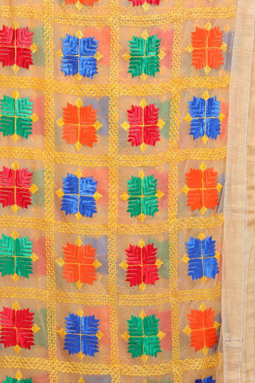 Indian Phulkari Dupatta