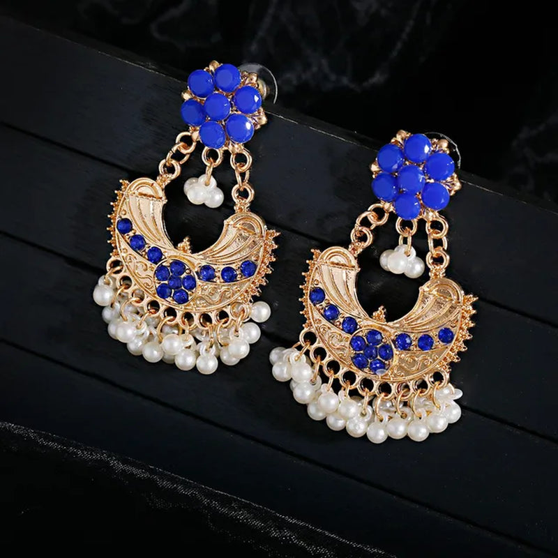 Pearl Beaded Tassel Earrings