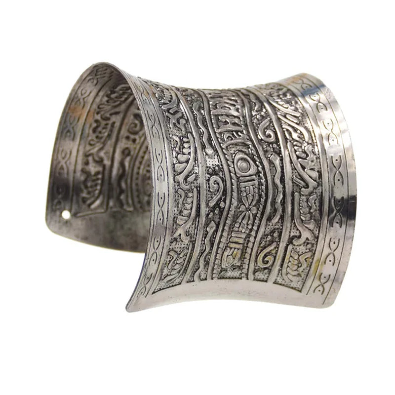 Tibetan Ethnic Wide Cuff Bracelet