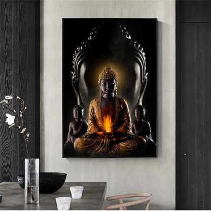 God Buddha Canvas Prints