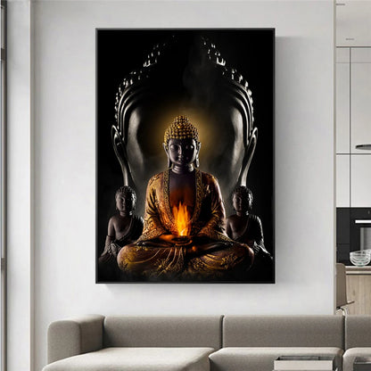 God Buddha Canvas Prints