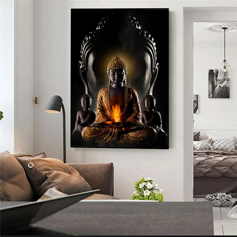 God Buddha Canvas Prints