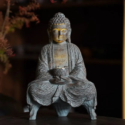 Solar Lights Decorative Buddha Statue Outdoor