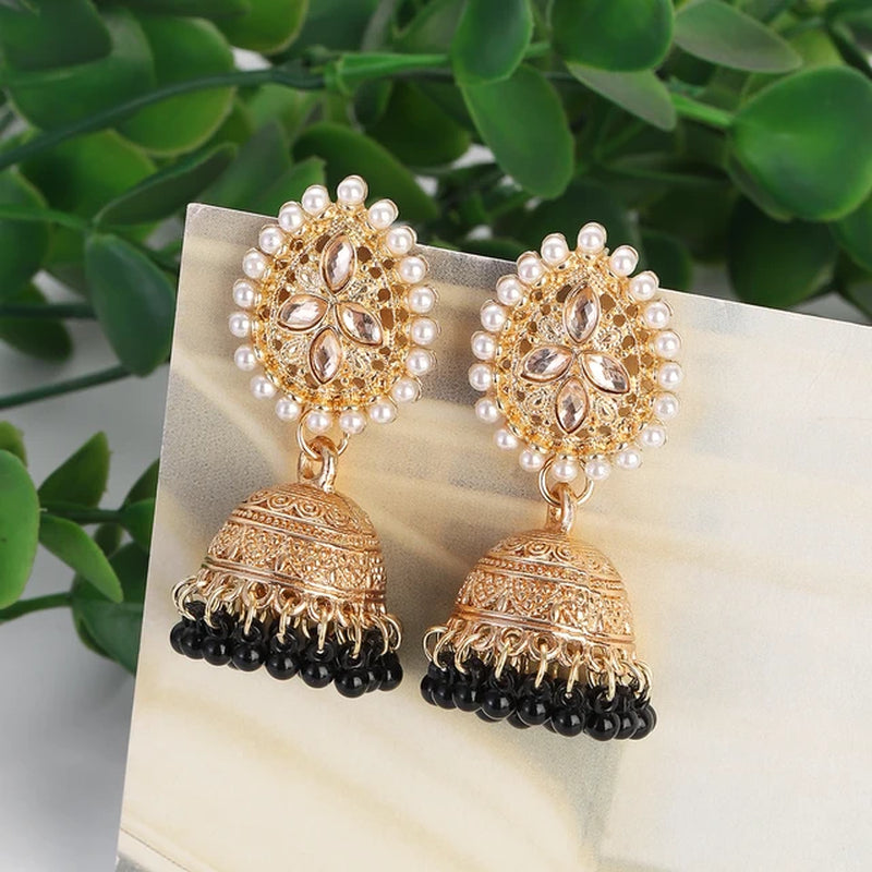 Pearl Beaded Tassel Earrings